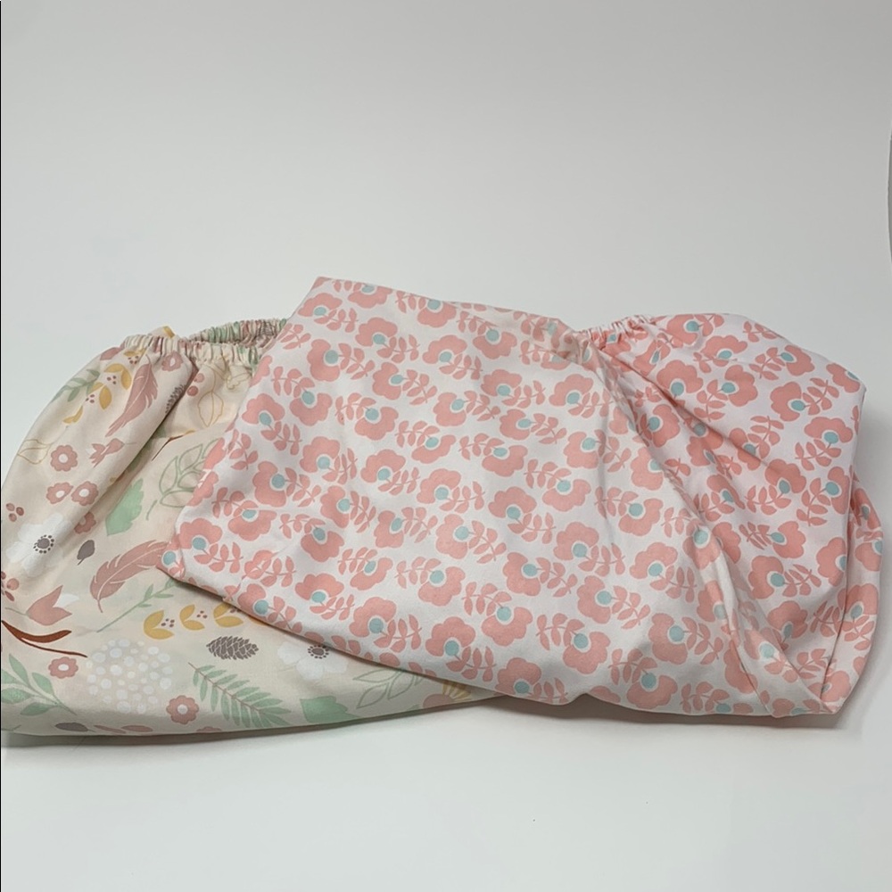 Crib Sheets Floral Crib Sheets Set - Pink and Cream